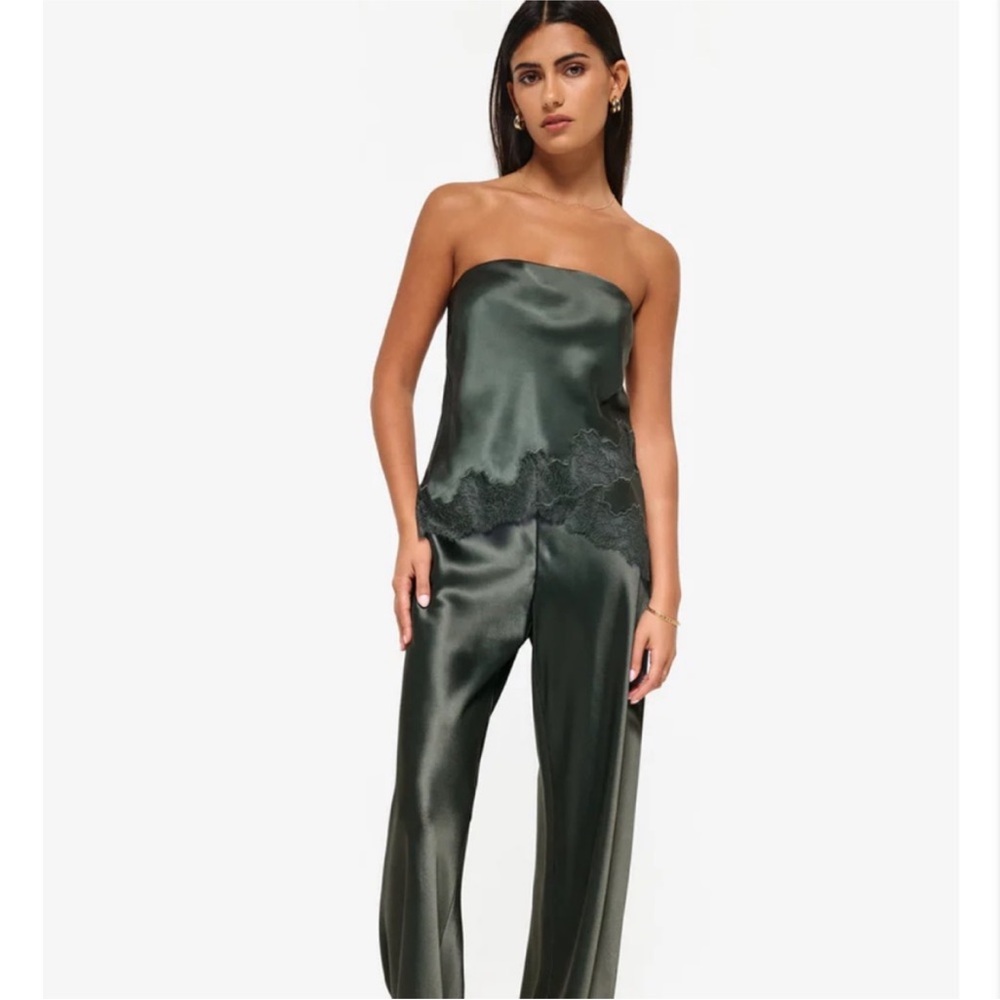 Cami NYC Green Strapless Top